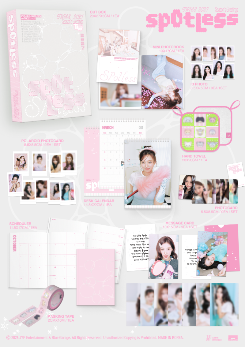 (Supplier/Applemusic/Fansshop/Aladin POB) TWICE  - 2027 Season's Greetings 'Spotless'