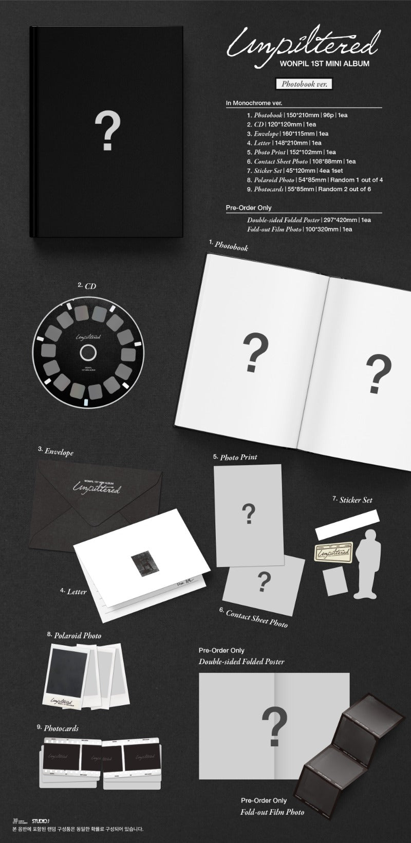 WONPIL - Unpiltered [1st Mini Album] (Photobook ver)