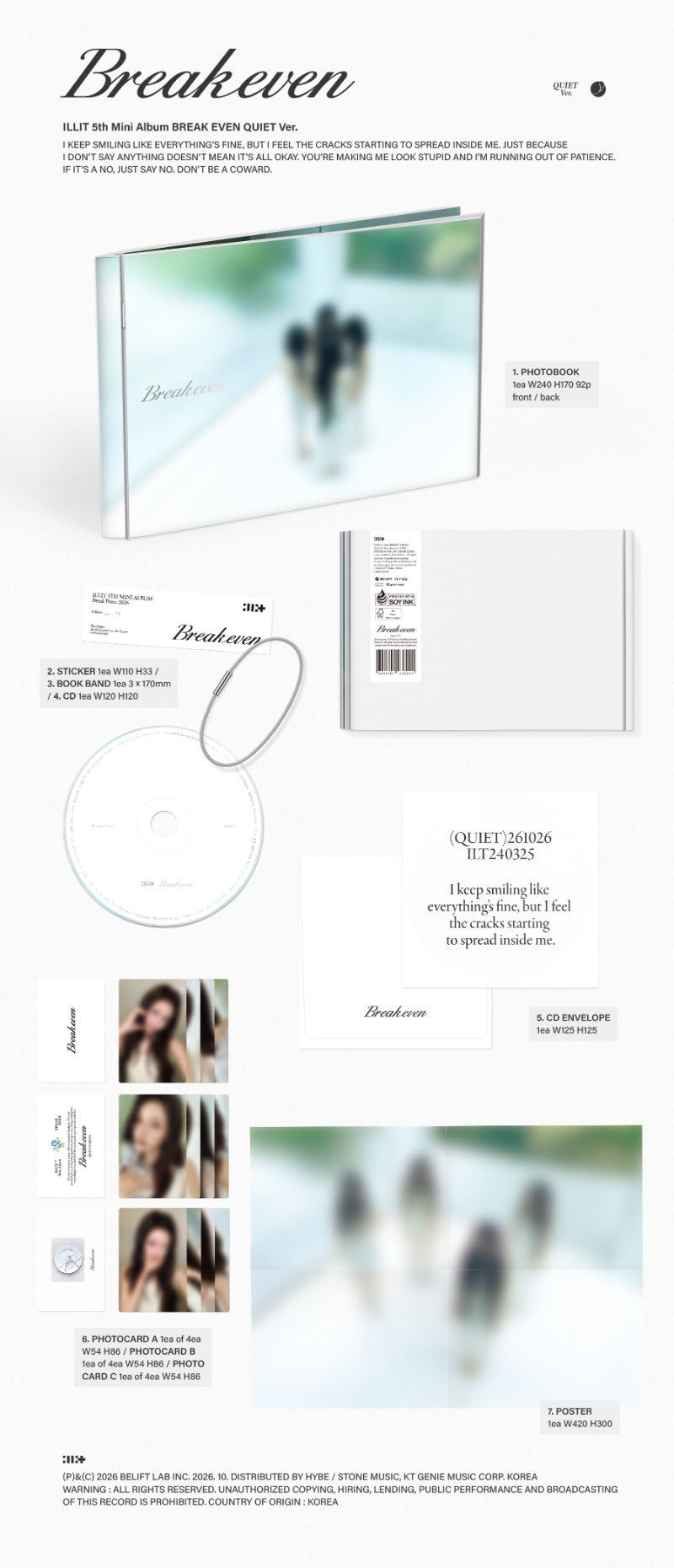 (Supplier/Applemusic/Weverse POB) ILLIT - Break Even [5th Mini Album] (Photobook ver)