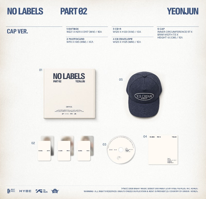 YEONJUN - No Labels: Pt. 02 [2nd Mini Album] (Cap ver)