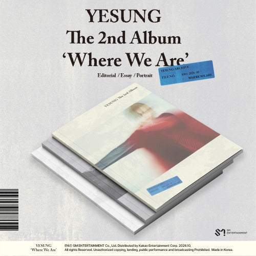 (Supplier/Applemusic POB) YESUNG - Where We Are [2nd Album] (Photobook ver)