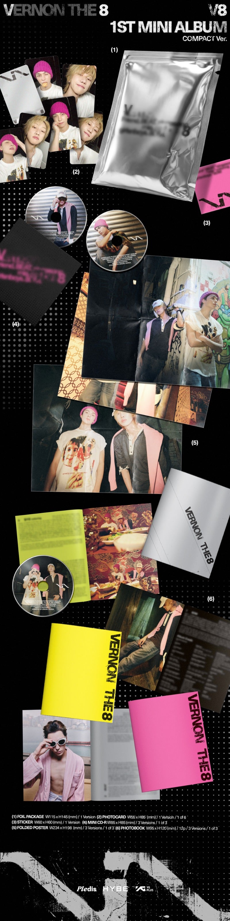 (Supplier/Weverse POB) SEVENTEEN V8 - V8 [1st Mini Album] (Compact ver)