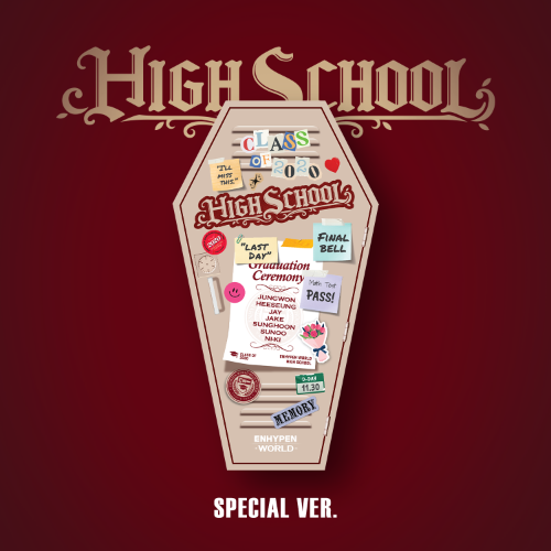 (Supplier/Weverse POB) ENHYPEN - ENHYPEN WORLD COUPON CARD COLLECTION [Official MD] (High School Special ver)