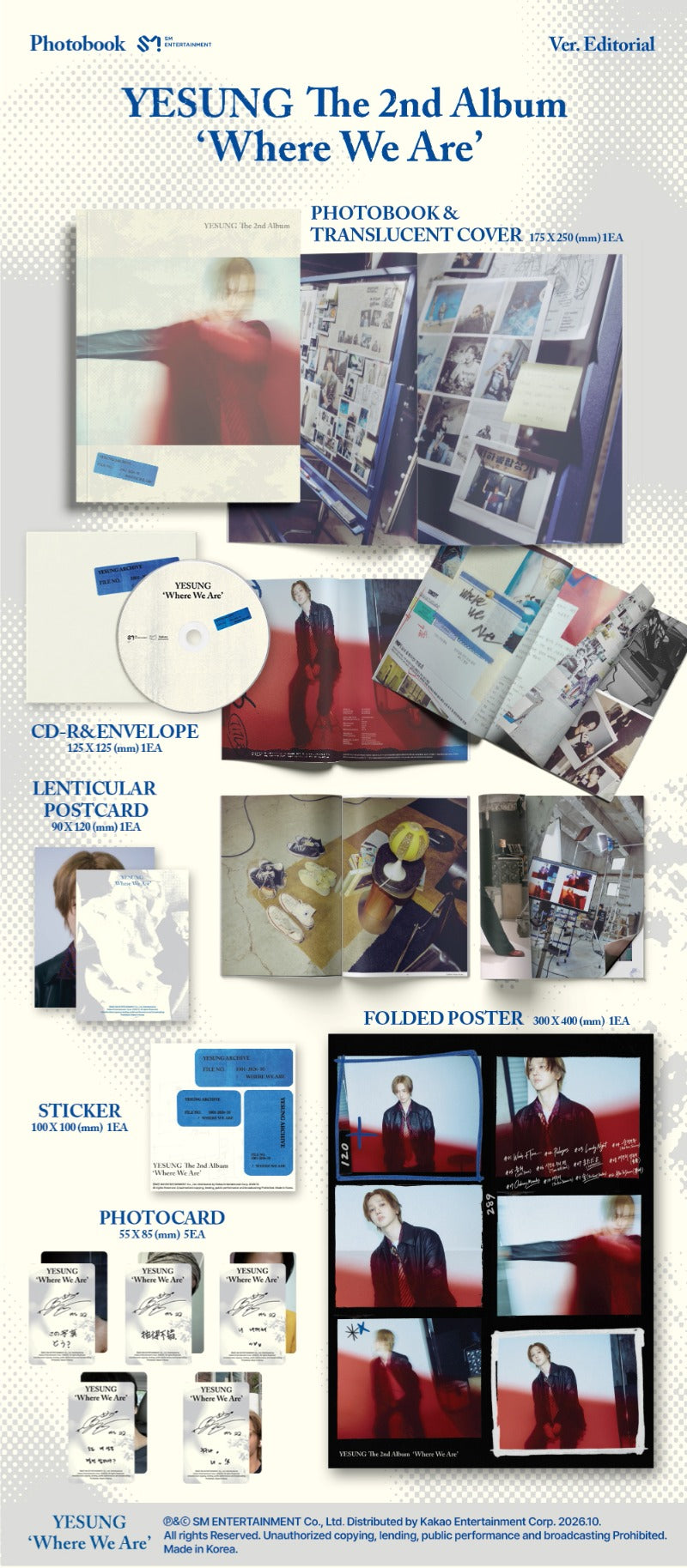 (Supplier/Applemusic POB) YESUNG - Where We Are [2nd Album] (Photobook ver)