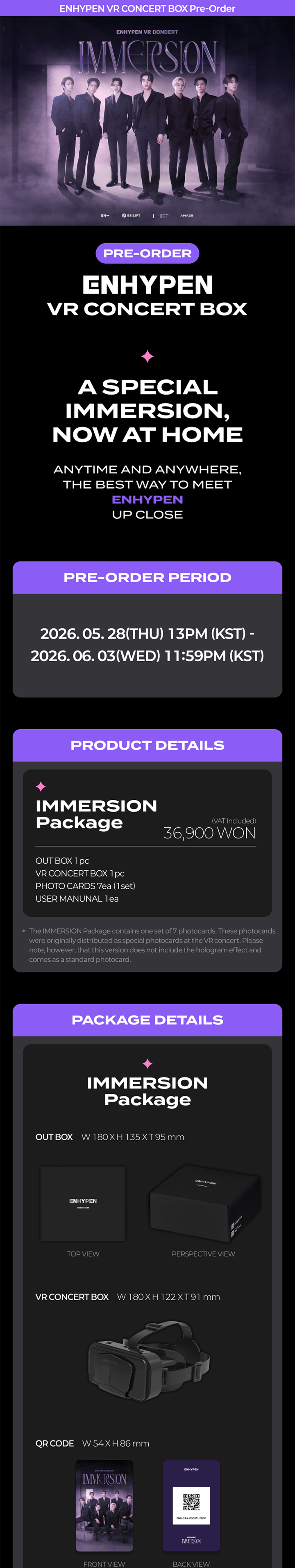 ENHYPEN - VR Concert Box [IMMERSION Package]