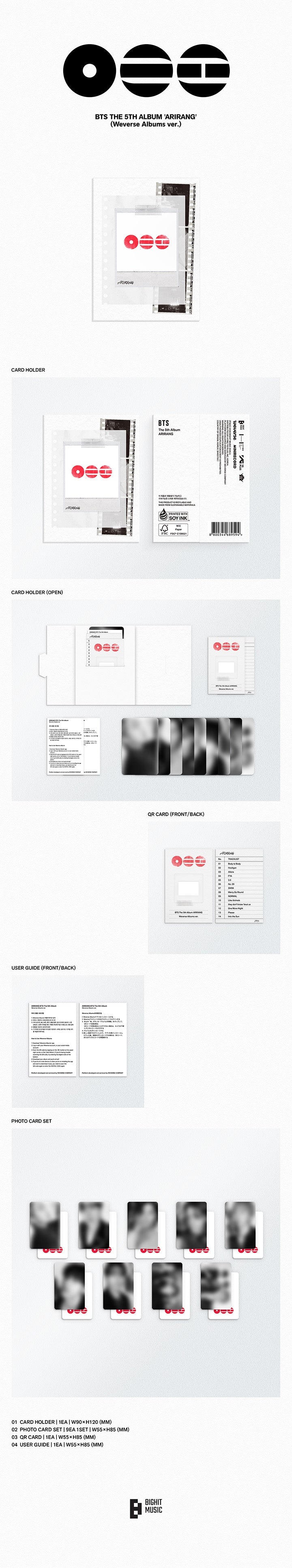 (Supplier/Weverse) BTS - ARIRANG [5th Full Album] (Weverse Albums ver)