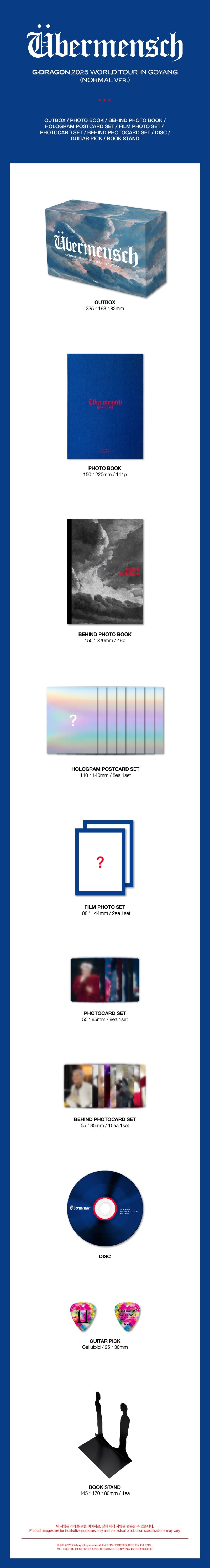 (Supplier/Applemusic POB) G-DRAGON - ÜBERMENSCH 2025 WORLD TOUR IN GOYANG (NORMAL ver.)