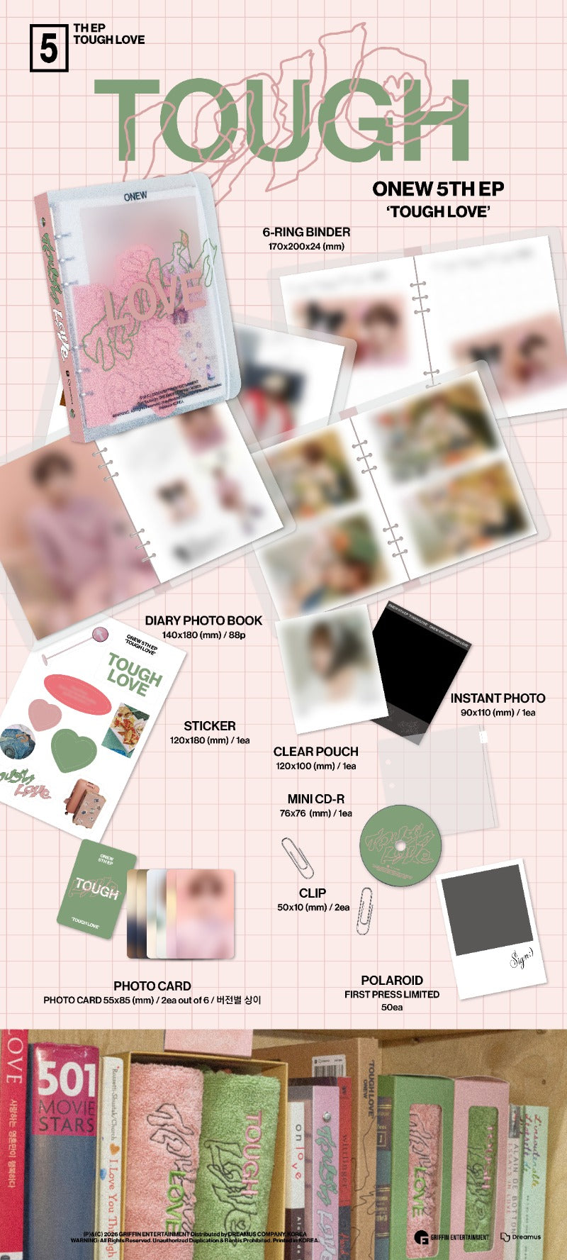 ONEW - Tough Love [5th EP Album] (Note ver)