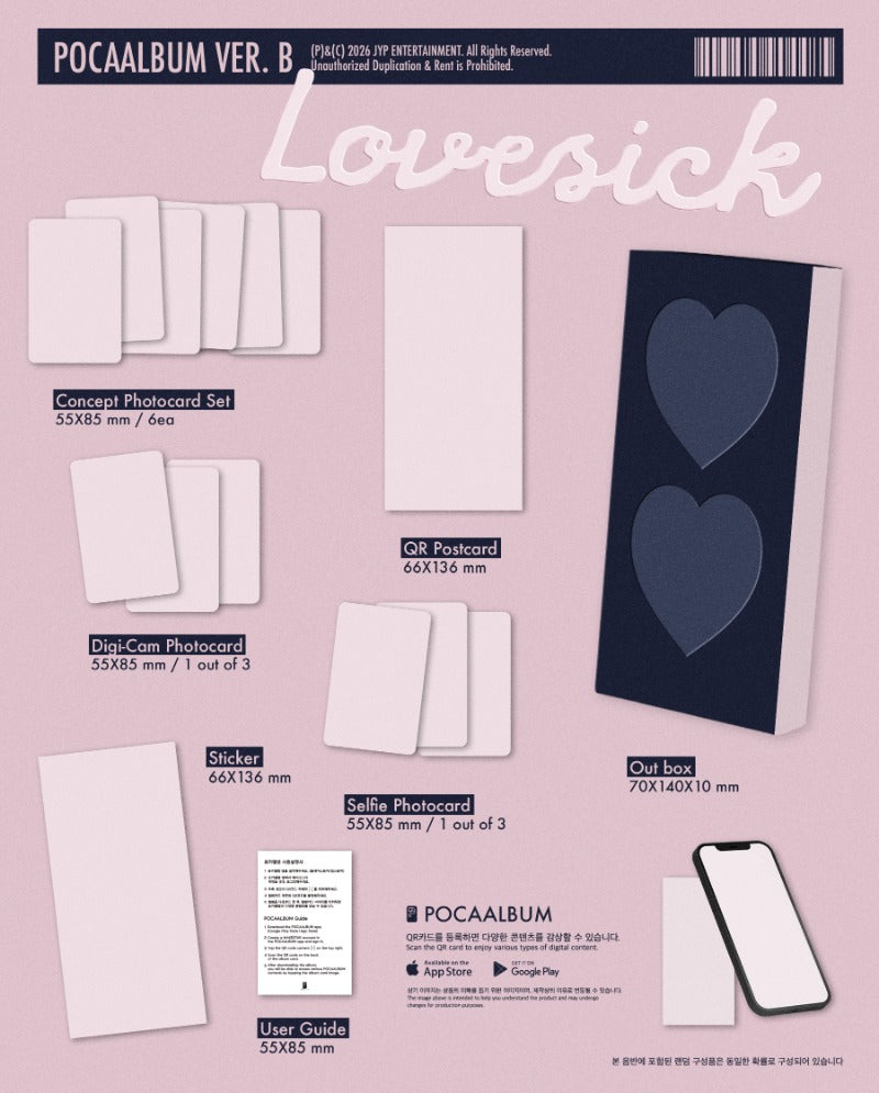 (Supplier/Appemusic POB) CHAERYEONG - Lovesick [1st Mini Album] (Poca Album ver)