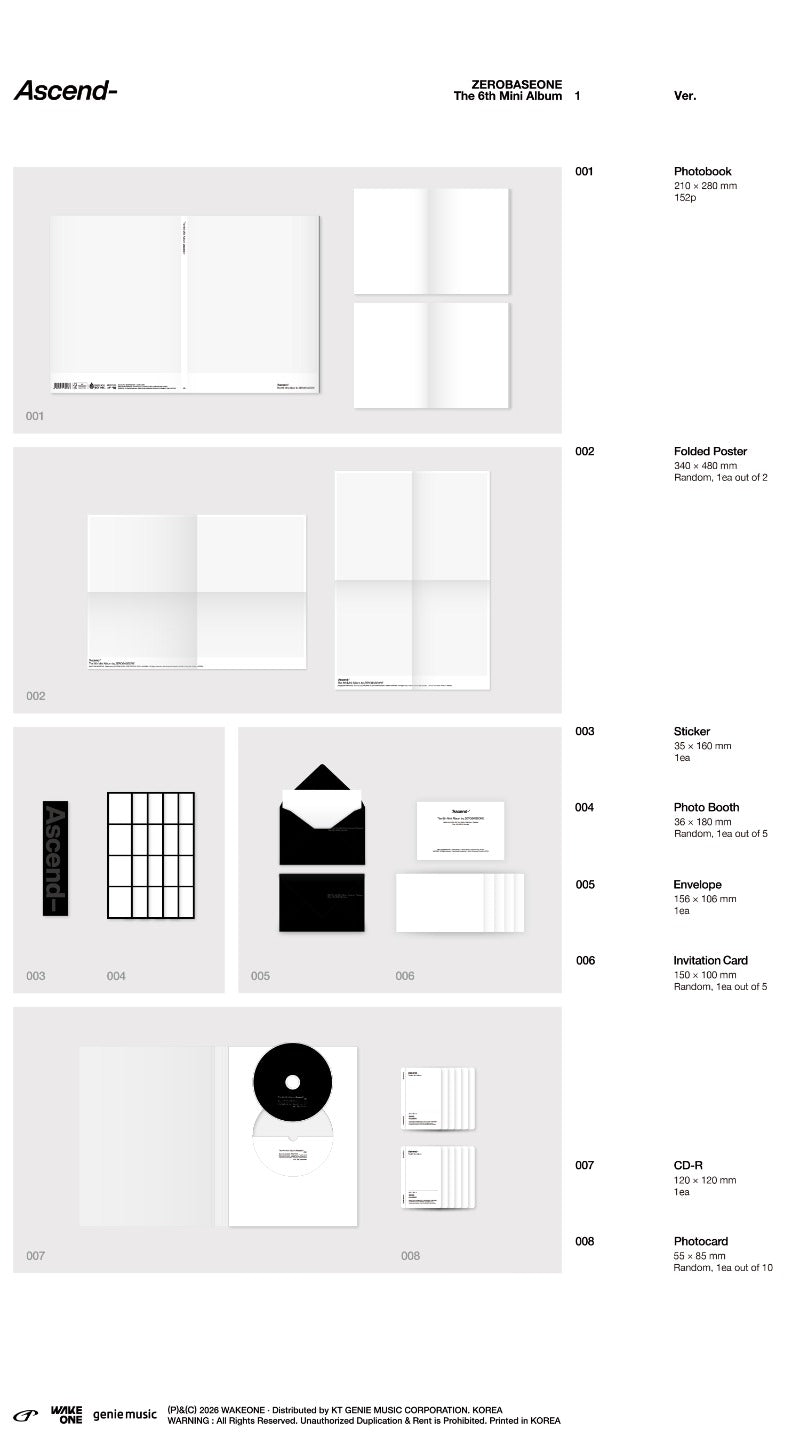 (Applemusic POB) ZEROBASEONE - Ascend- (Photobook ver)