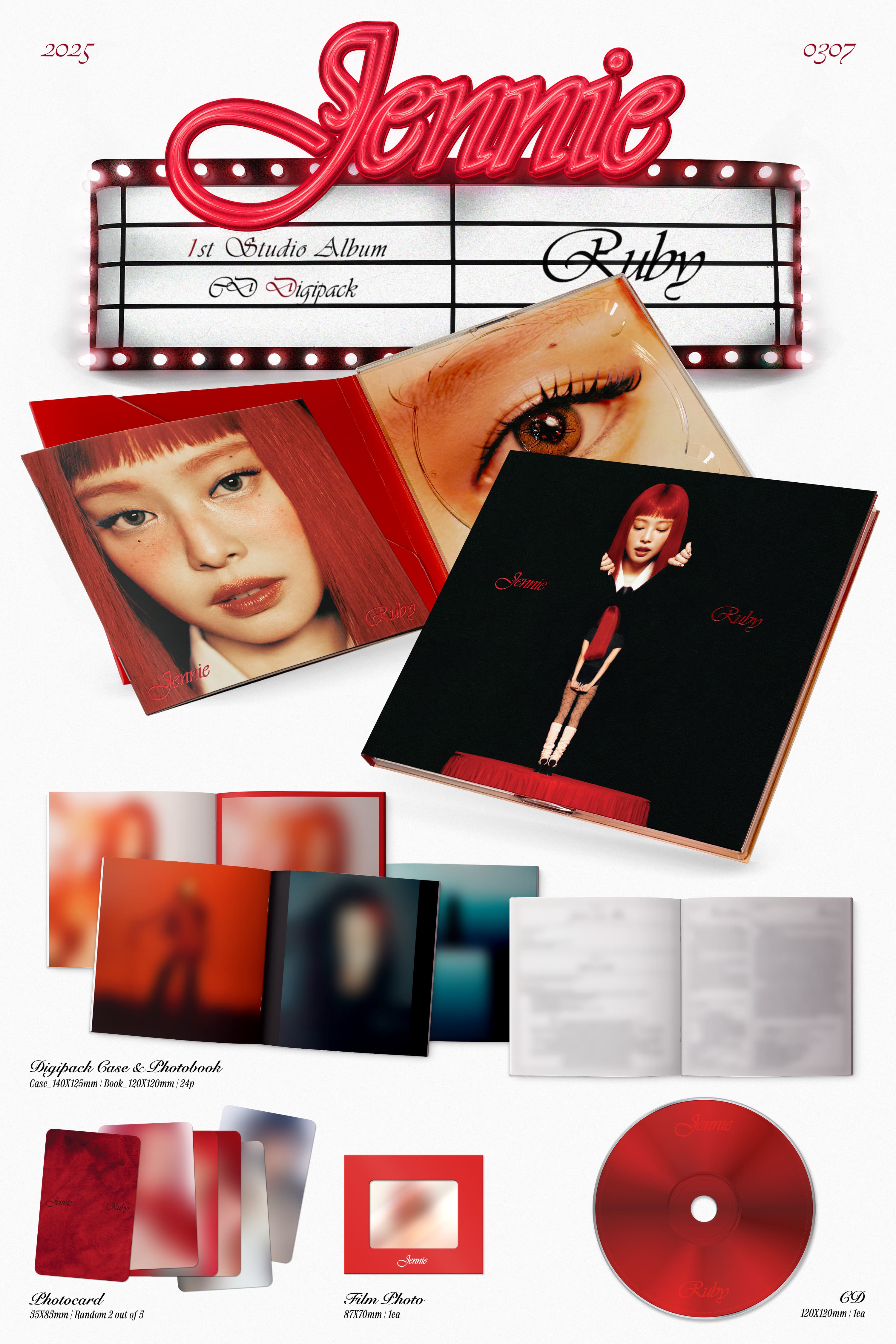 JENNIE - Ruby [1st Studio Album] (Digipack ver)