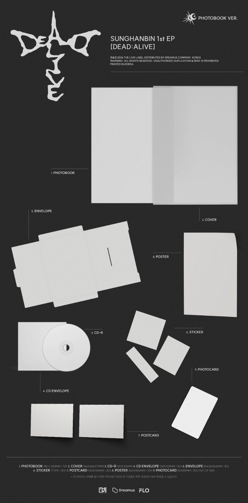 (Supplier/Applemusic POB) SUNG HANBIN - DEAD:ALIVE [1st Mini Album] (Photobook Ver)
