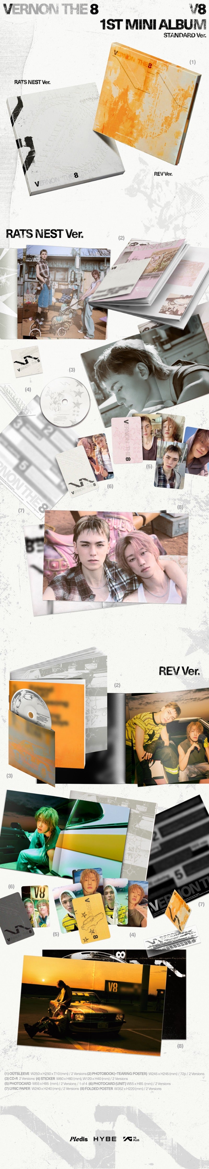 (Supplier/Weverse POB) SEVENTEEN V8 - V8 [1st Mini Album] (Photobook ver)