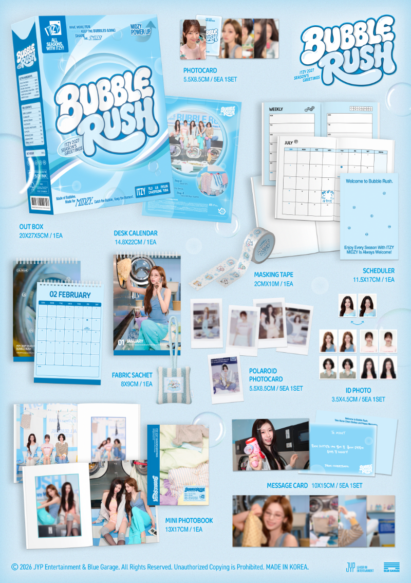 (Supplier/Applemusic/Fansshop/Aladin POB) ITZY - 2027 Season's Greetings 'Bubble Rush'