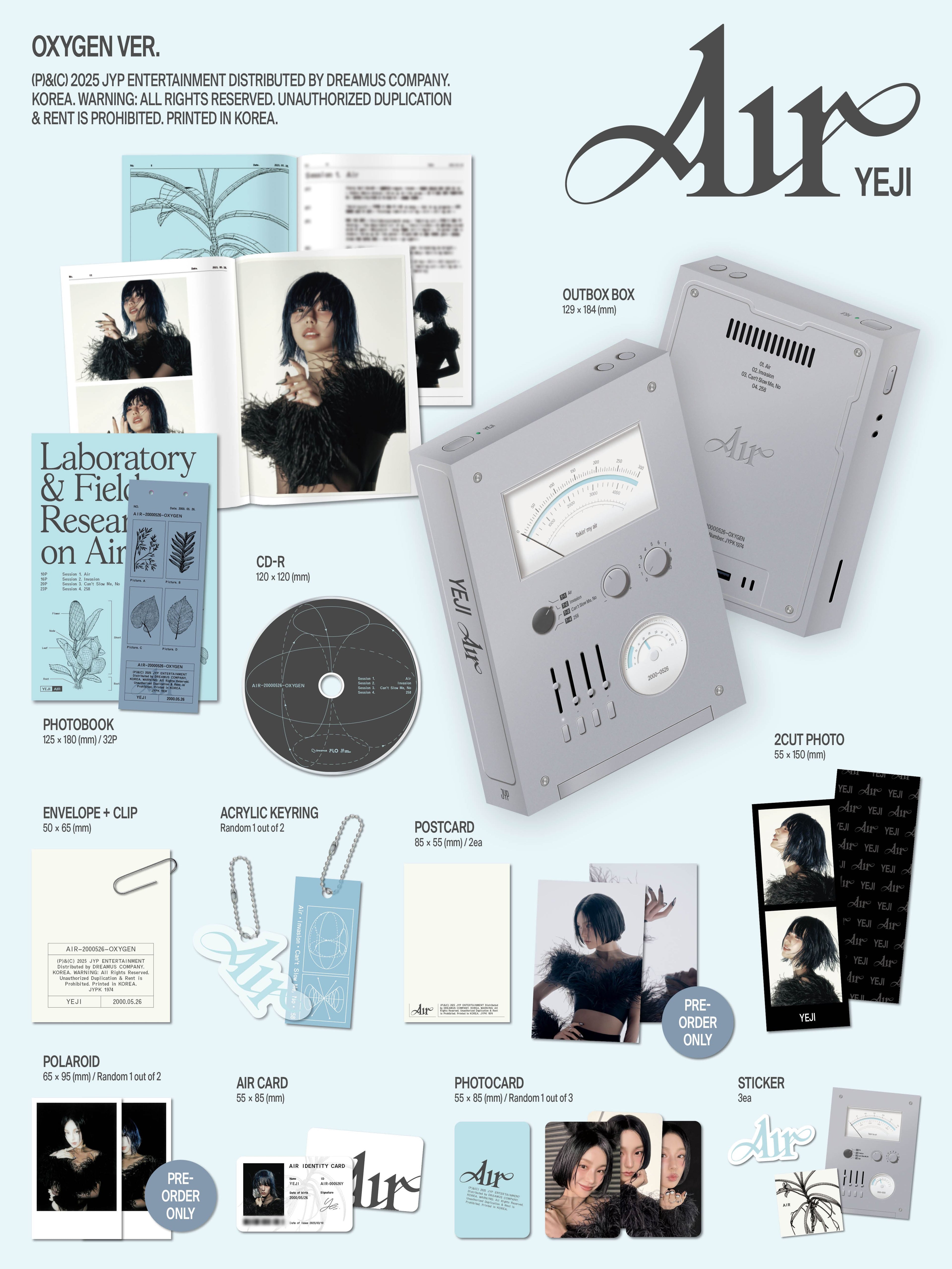 YEJI - Air [1st Mini Album] (Oxygen Pack ver)