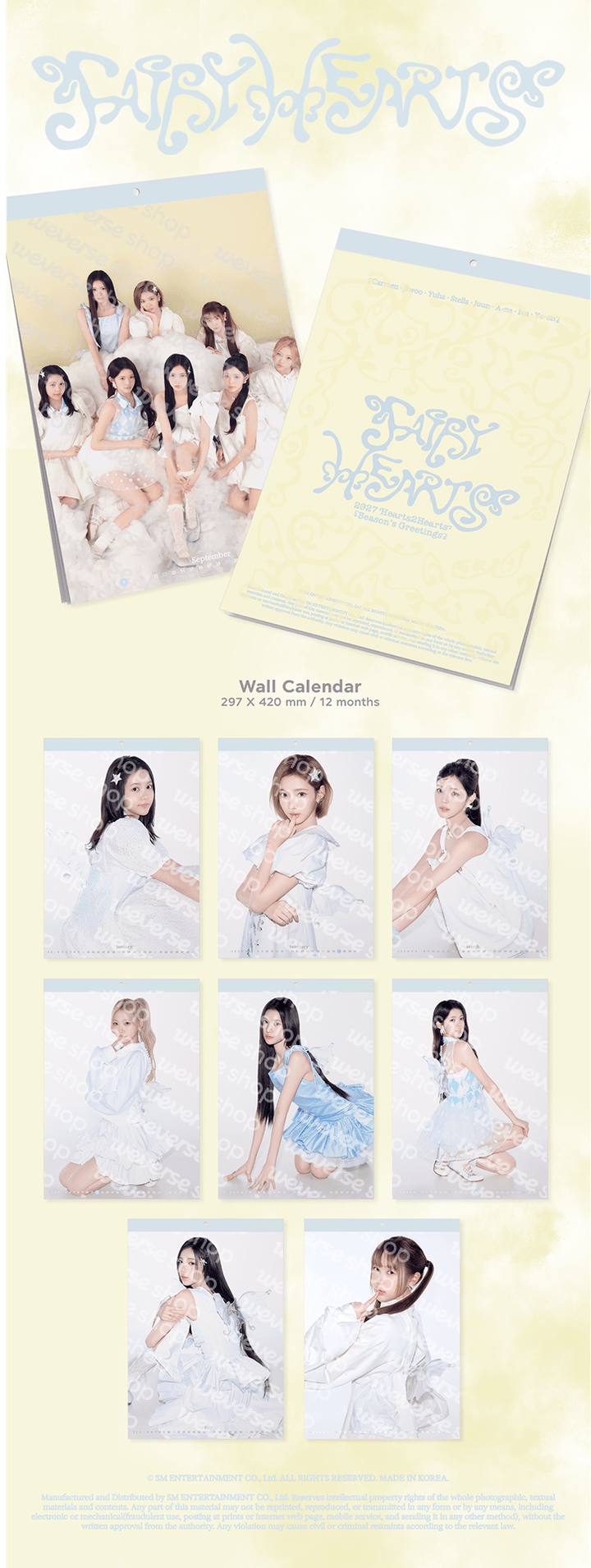(Supplier/Weverse POB) HEARTS2HEARTS - 2027 Season's Greetings (Kit/Wall Calendar)