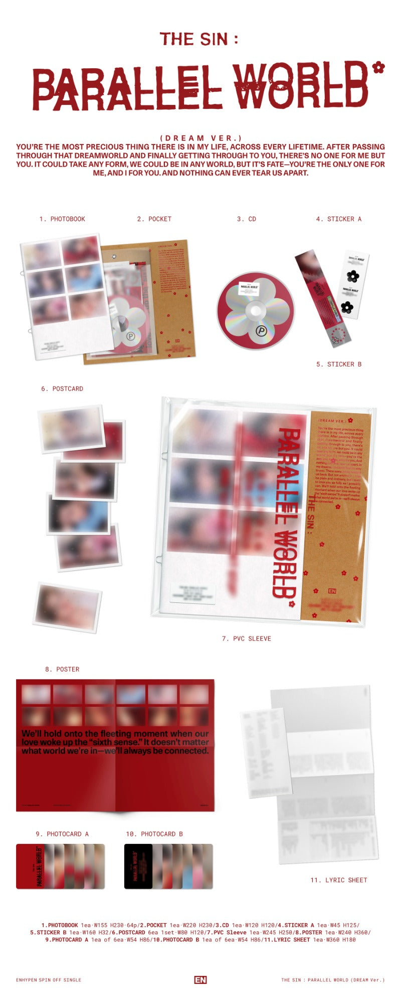 (Supplier/Weverse POB) ENHYPEN - THE SIN : PARALLEL WORLD (Standard ver)