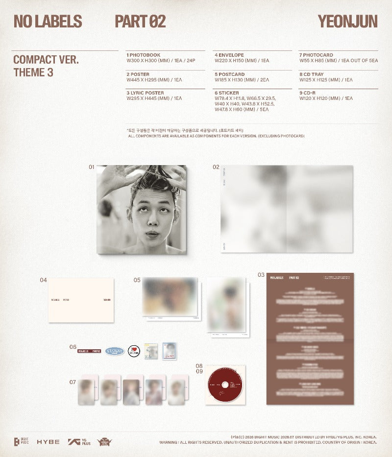 YEONJUN - No Labels: Pt. 02 [2nd Mini Album] (Compact ver)