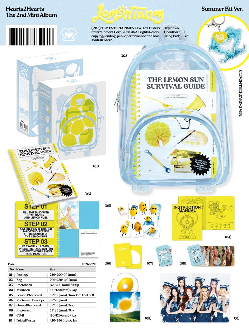 Hearts2Hearts - Lemon Tang [2nd Mini Album] (Summer Kit ver) (Limited Edition)