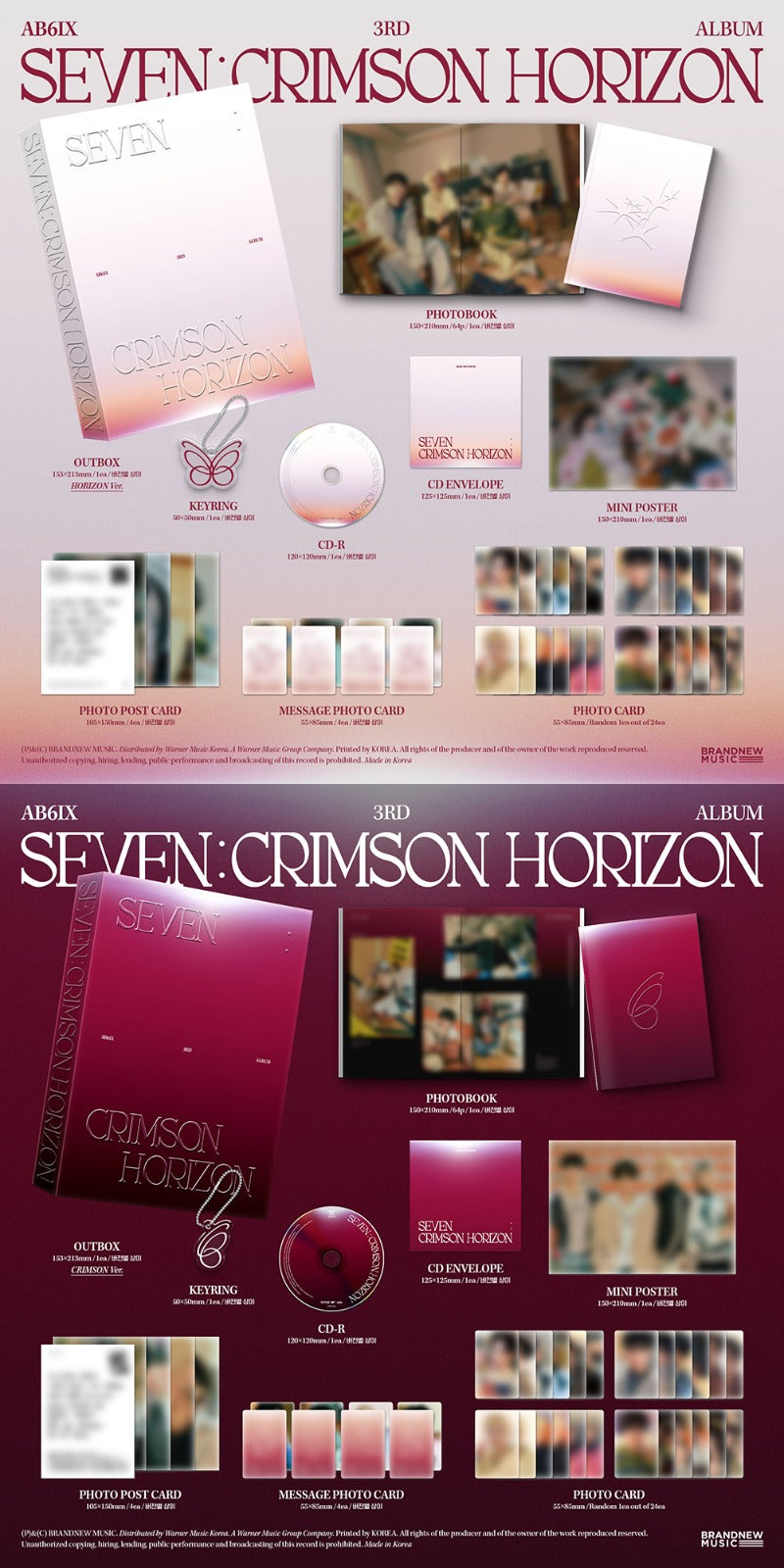 (Supplier/Applemusic) AB6IX - Seven: Crimson Horizon [3rd Album] (Photobook ver)