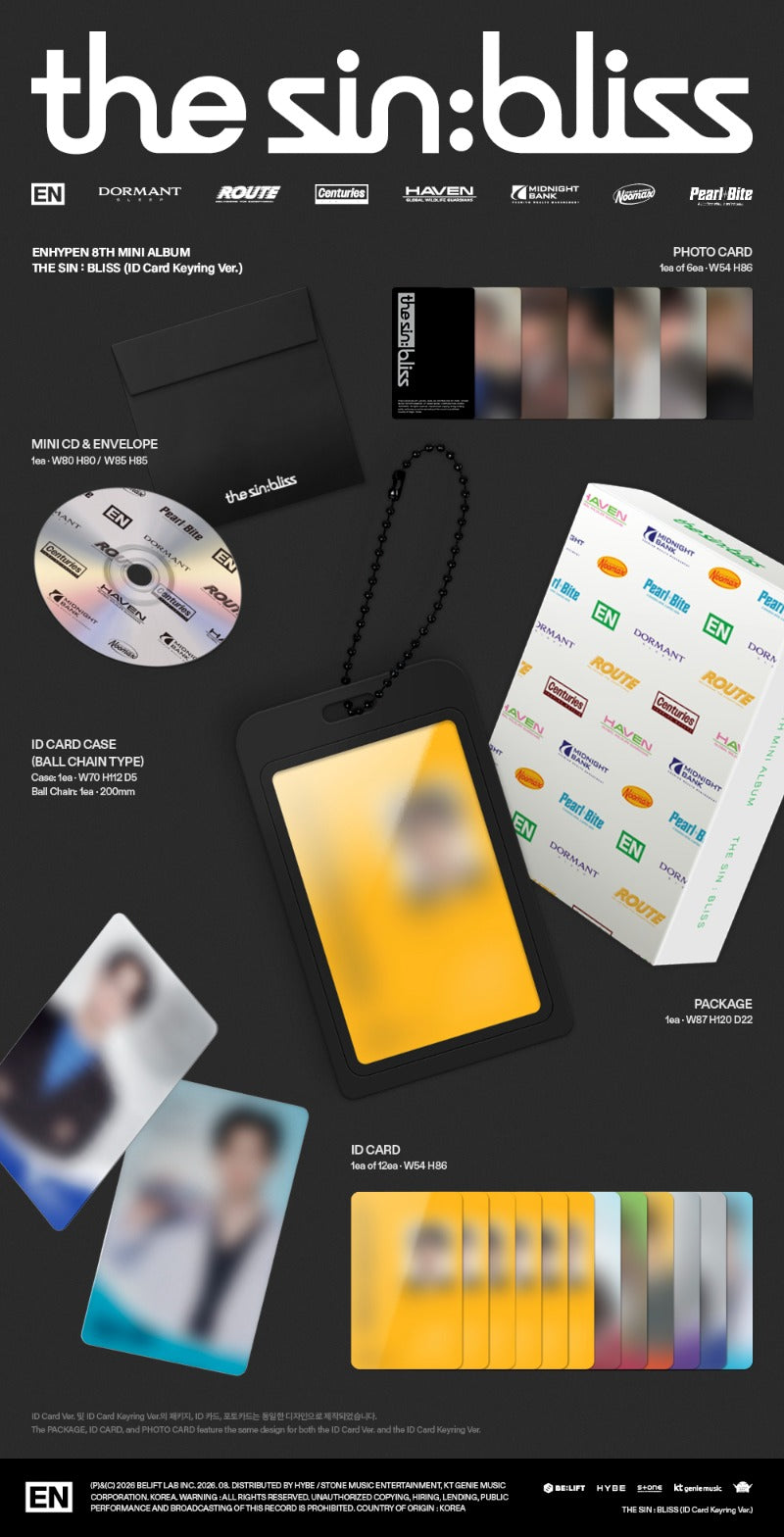 ENHYPEN - The Sin Bliss [8th Mini Album] (ID Card Keyring ver)