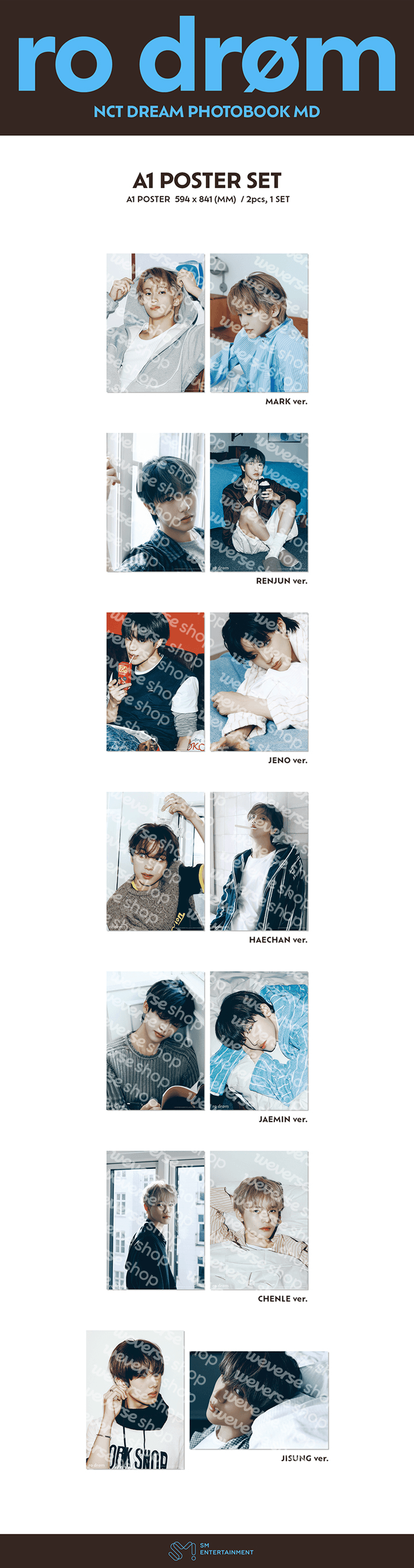 NCT DREAM - Ro drøm [Official Merchandise] (A1 Poster Set)