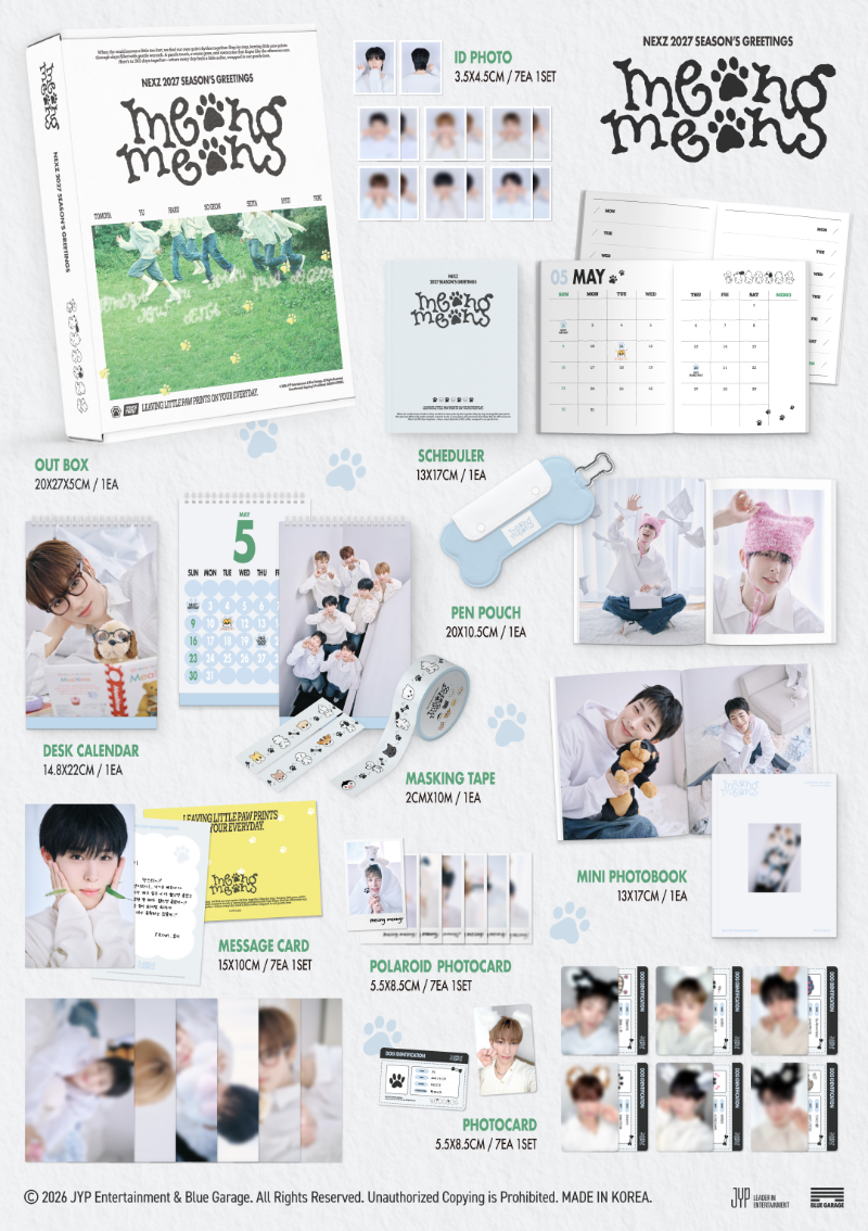 (Supplier/Applemusic/Fansshop/Aladin POB) NEXZ  - 2027 Season's Greetings 'meong meong'