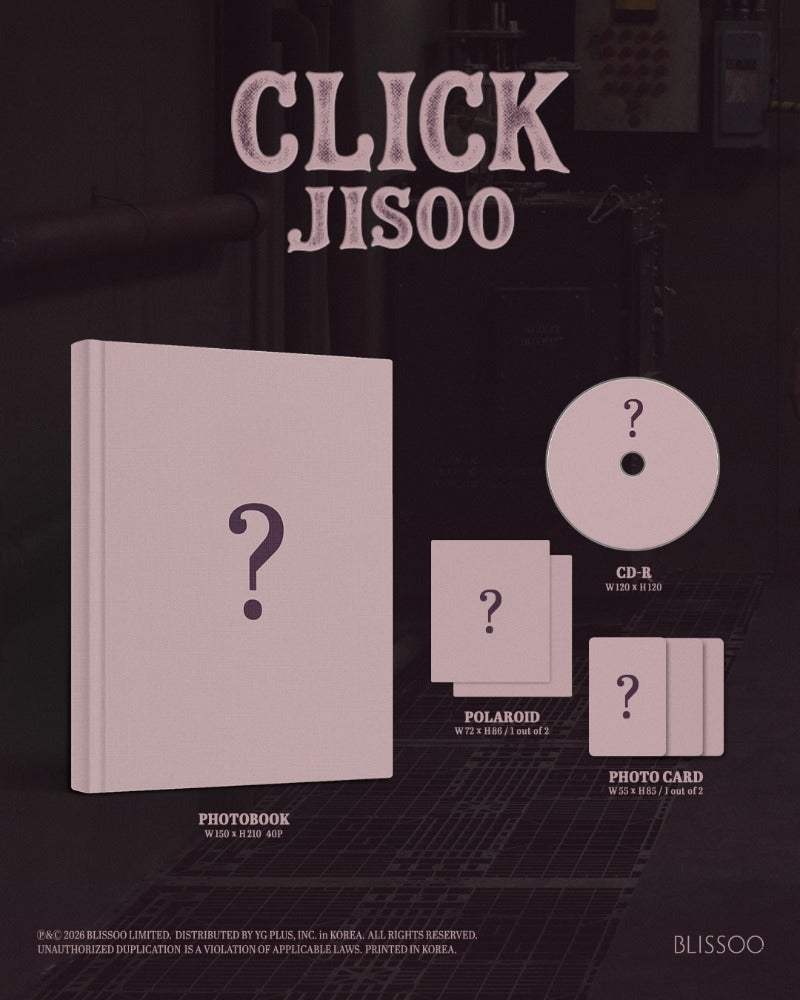 (Supplier/Ktown4u POB) JISOO - CLICK [Single Album] (Photobook ver)
