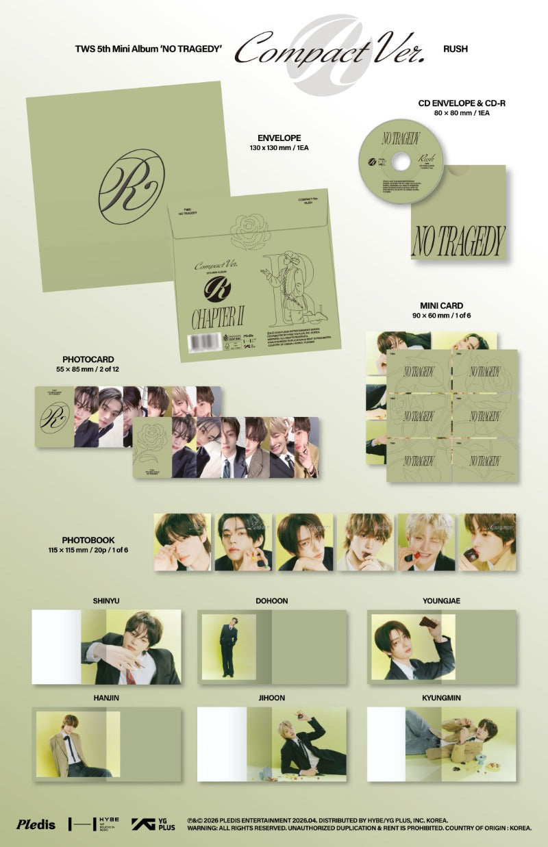 (Supplier/Applemusic/Weverse) TWS - No Tragedy [5th Mini Album] (Compact ver) (Rush ver)