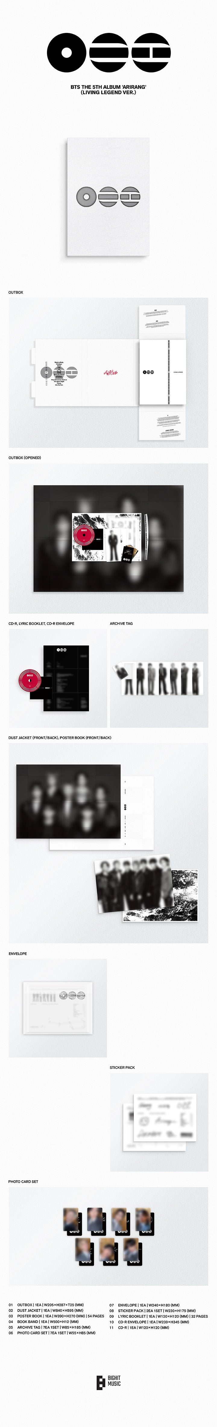 (Supplier/Weverse) BTS - ARIRANG [5th Full Album] (Living Legend ver)