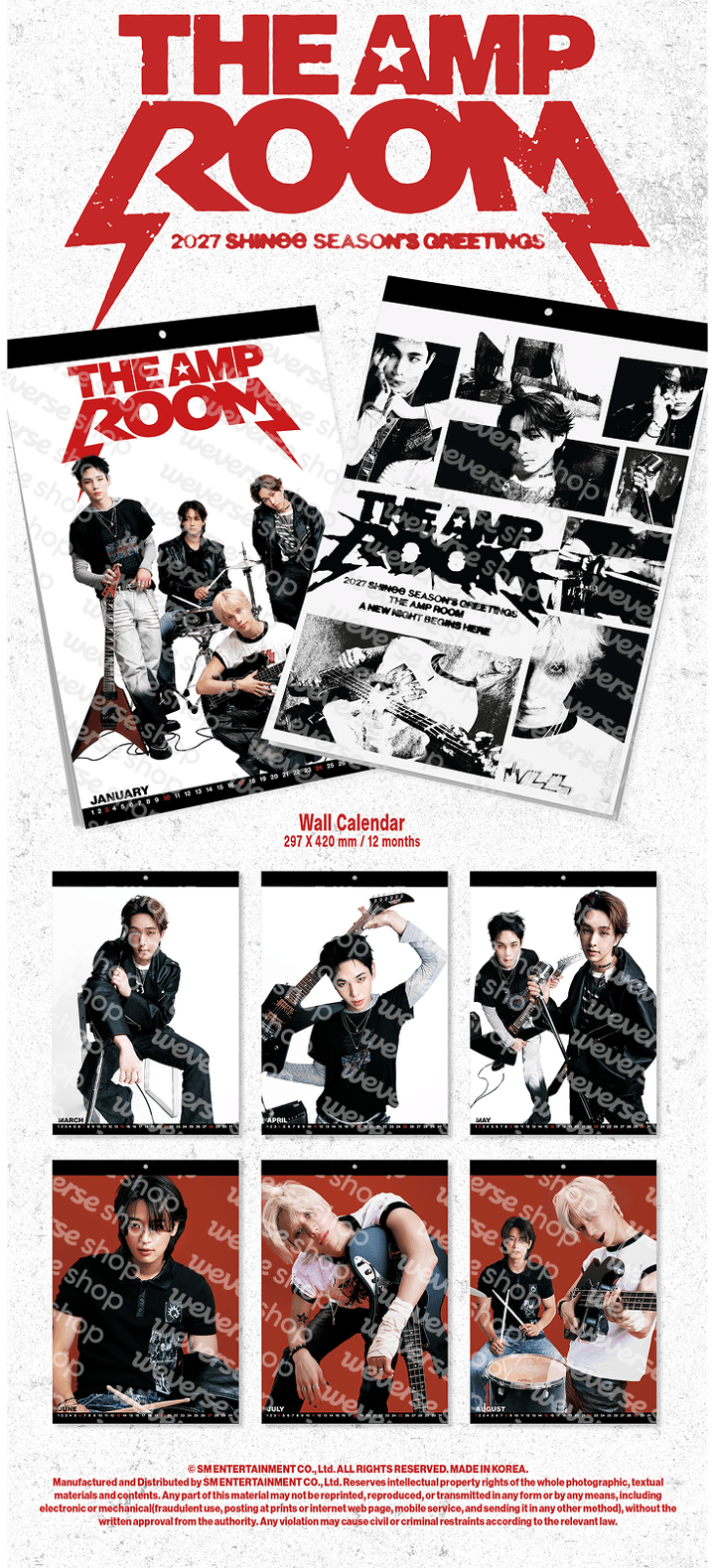 (Supplier/Weverse POB) SHINee - 2027 Season's Greetings (Kit/Wall Calendar)