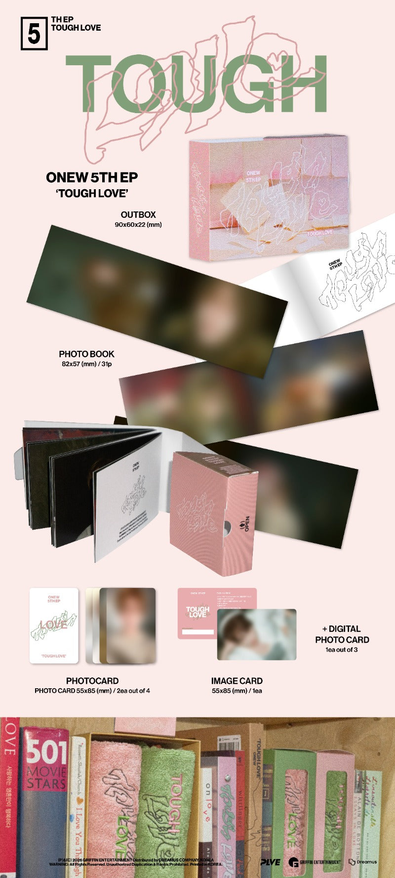 ONEW - Tough Love [5th EP Album] (Pocket Book ver)