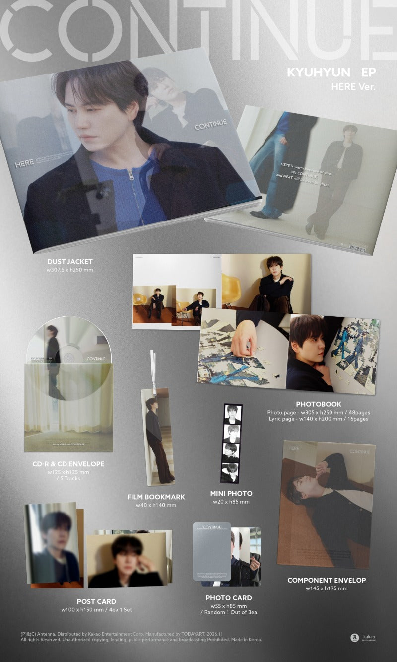 (Supplier/Weverse POB) KYUHYUN - CONTINUE [EP Album] (Photobook ver)