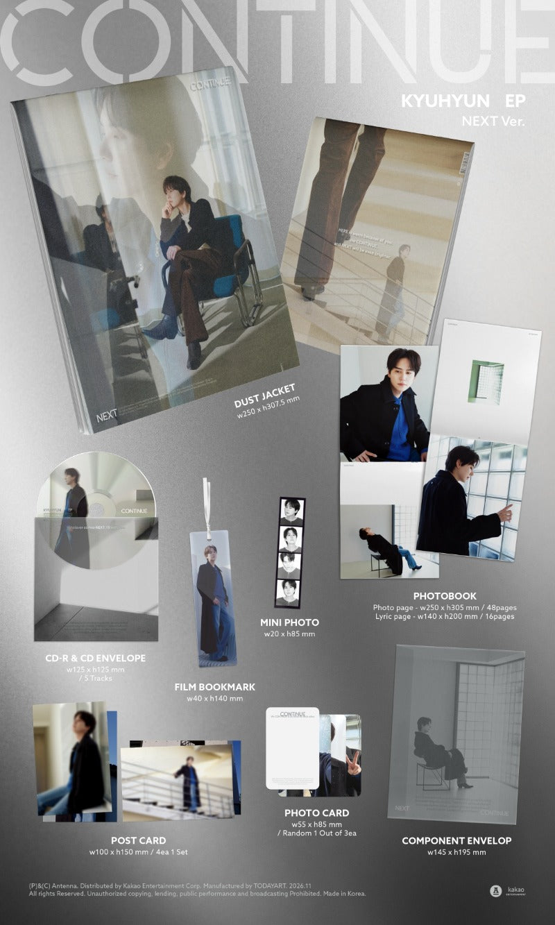 (Supplier/Weverse POB) KYUHYUN - CONTINUE [EP Album] (Photobook ver)