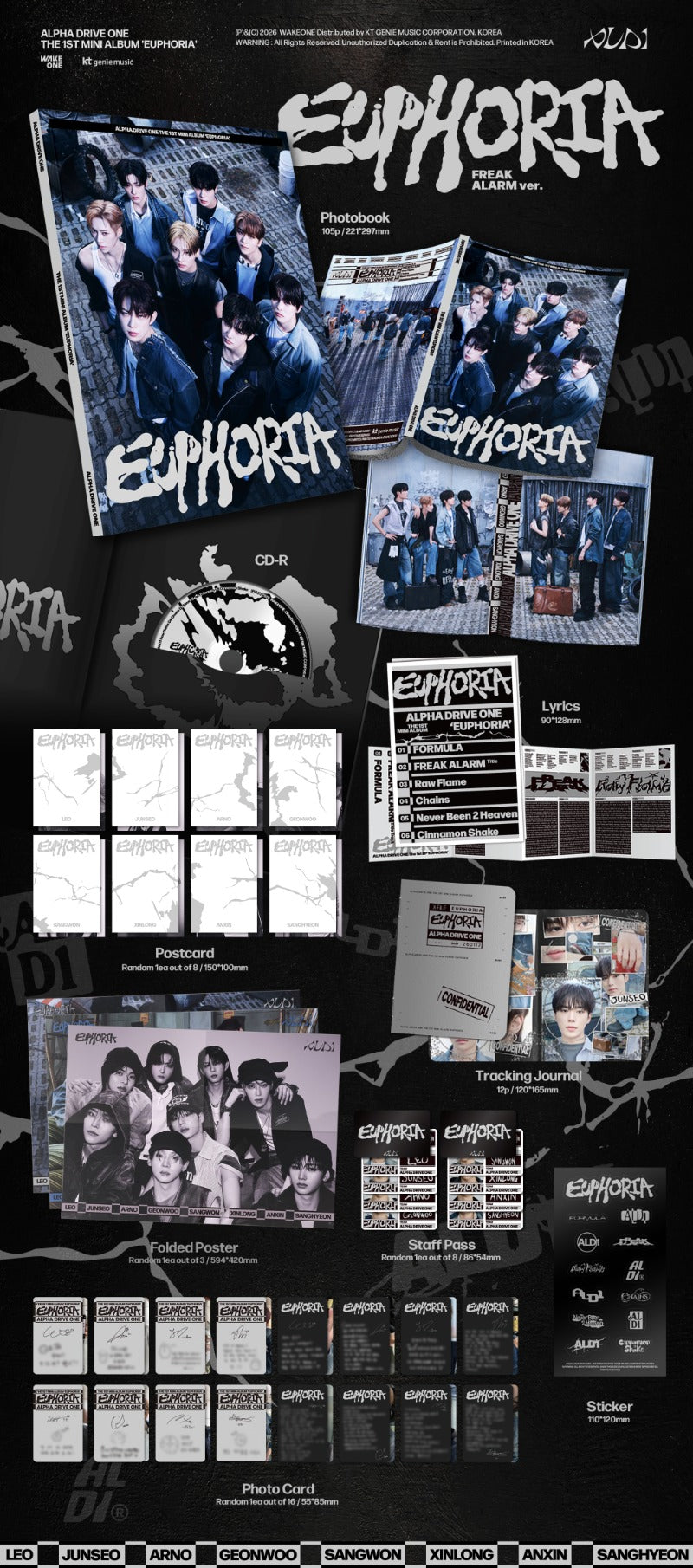 ALPHA DRIVE ONE - Euphoria [1st Mini Album] (Freak Alarm ver)