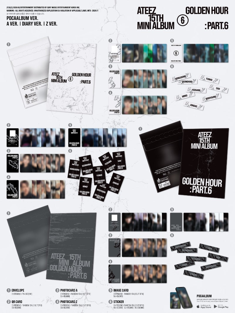 (Supplier/Toktoq) ATEEZ - Golden Hour Pt. 6 [15th Mini Album] (Poca Album ver)