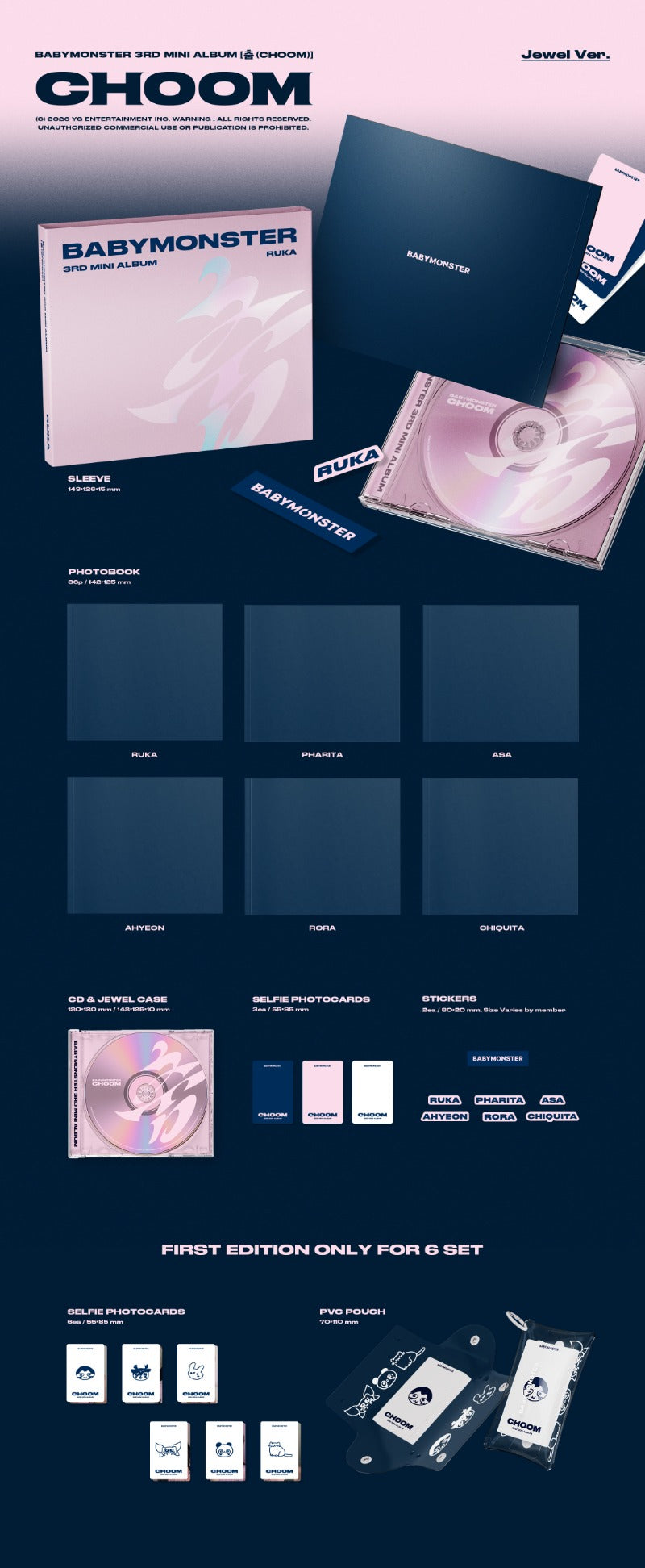 BABYMONSTER - CHOOM [3rd Mini Album] (Jewel ver)