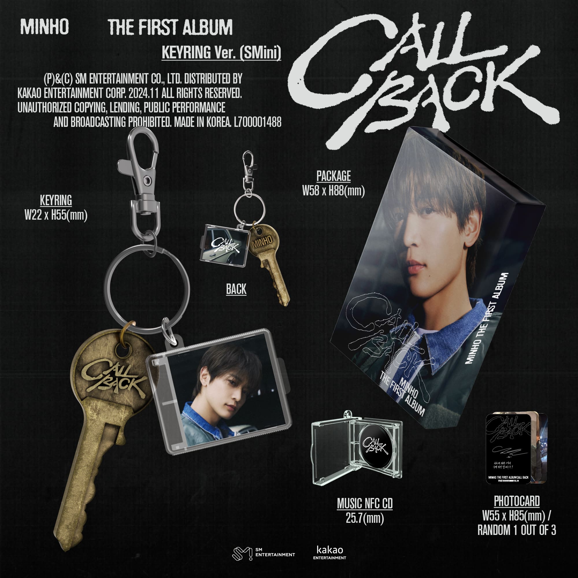 MINHO - Call Back [1st Album] (Keyring SMini ver)