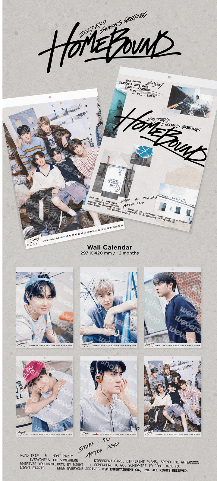 (Supplier/Weverse POB) EXO - 2027 Season's Greetings (Kit/Wall Calendar)