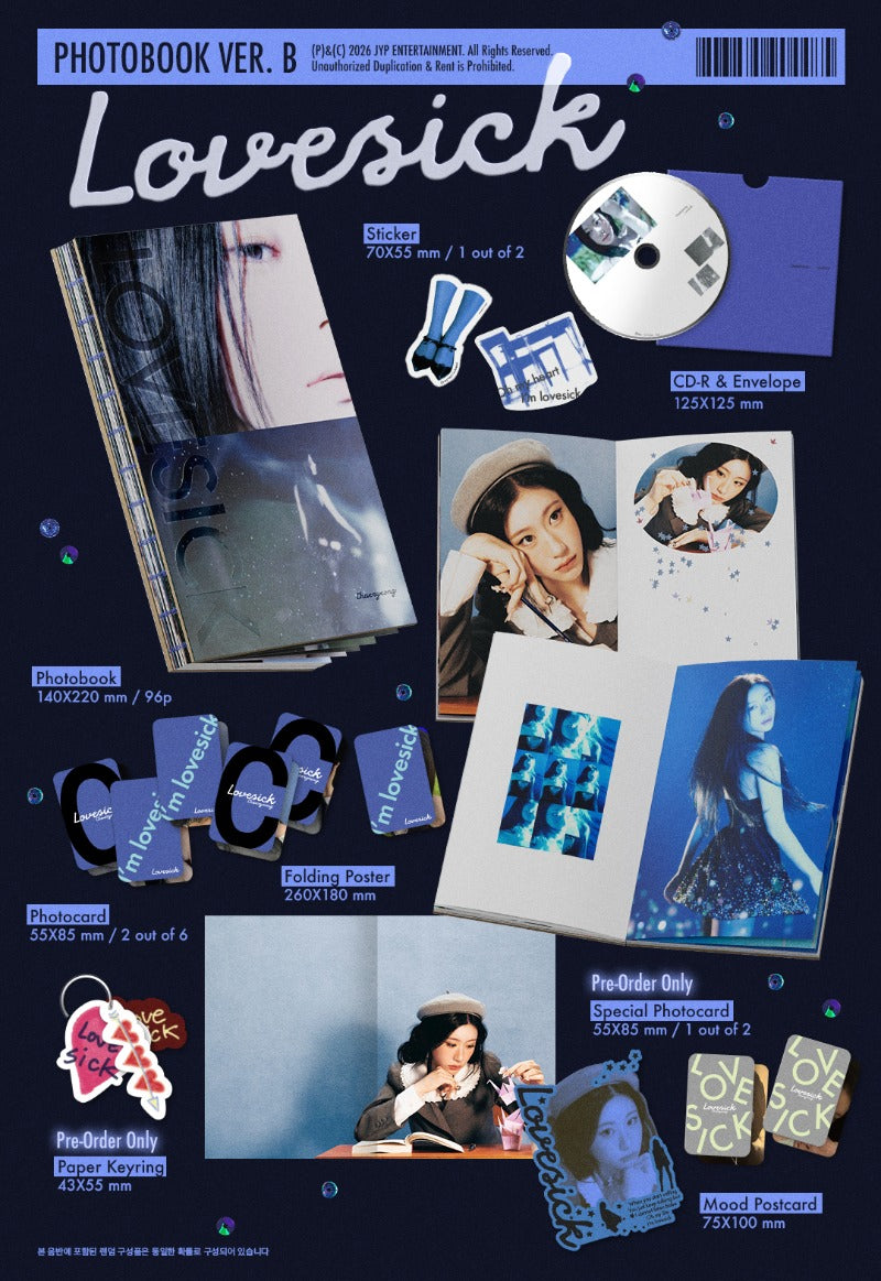 (Supplier/Appemusic POB) CHAERYEONG - Lovesick [1st Mini Album] (Photobook ver)