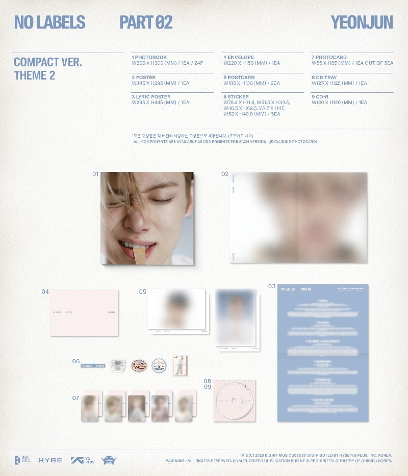 YEONJUN - No Labels: Pt. 02 [2nd Mini Album] (Compact ver)