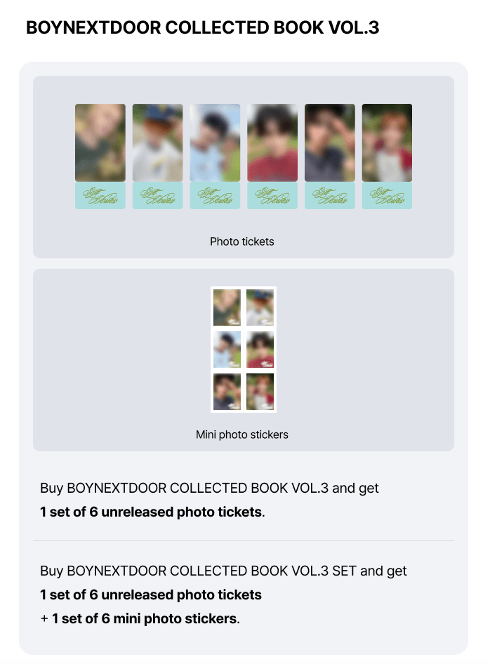 (Supplier/Weverse) BOYNEXTDOOR - Collected Book Vol. 3