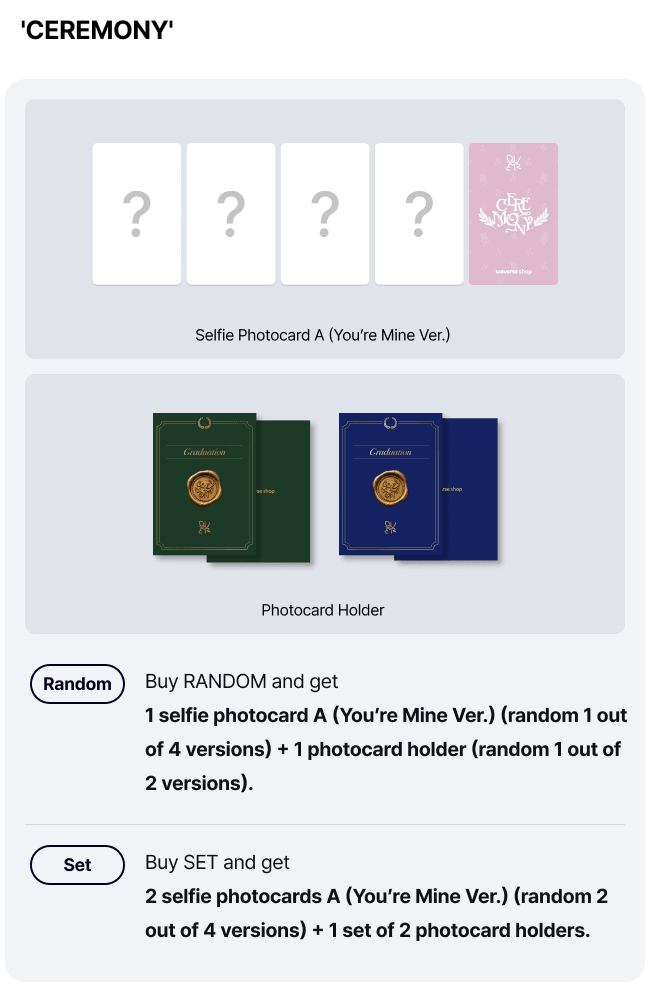 (Supplier/Weverse) QWER - Ceremony [4th Mini Album] (Photobook ver)