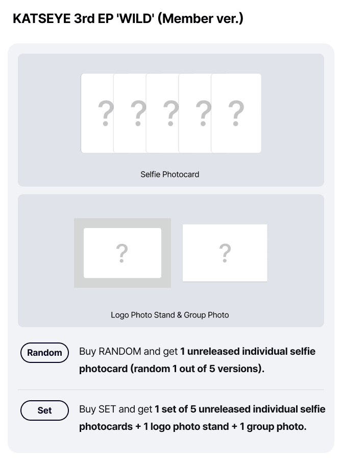 (Supplier/Weverse) KATSEYE - WILD [3rd EP Album] (Member ver)