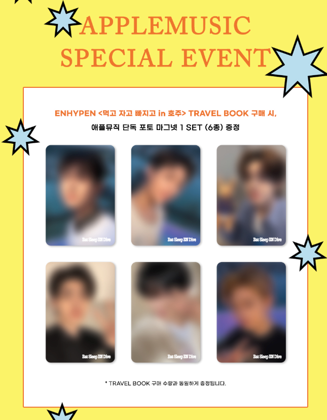 (Supplier/Applemusic/Weverse POB) ENHYPEN - [Eat Sleep EN Dive in AUS] Travel Book