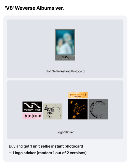 (Supplier/Weverse POB) SEVENTEEN V8 - V8 [1st Mini Album] (Weverse Albums ver)