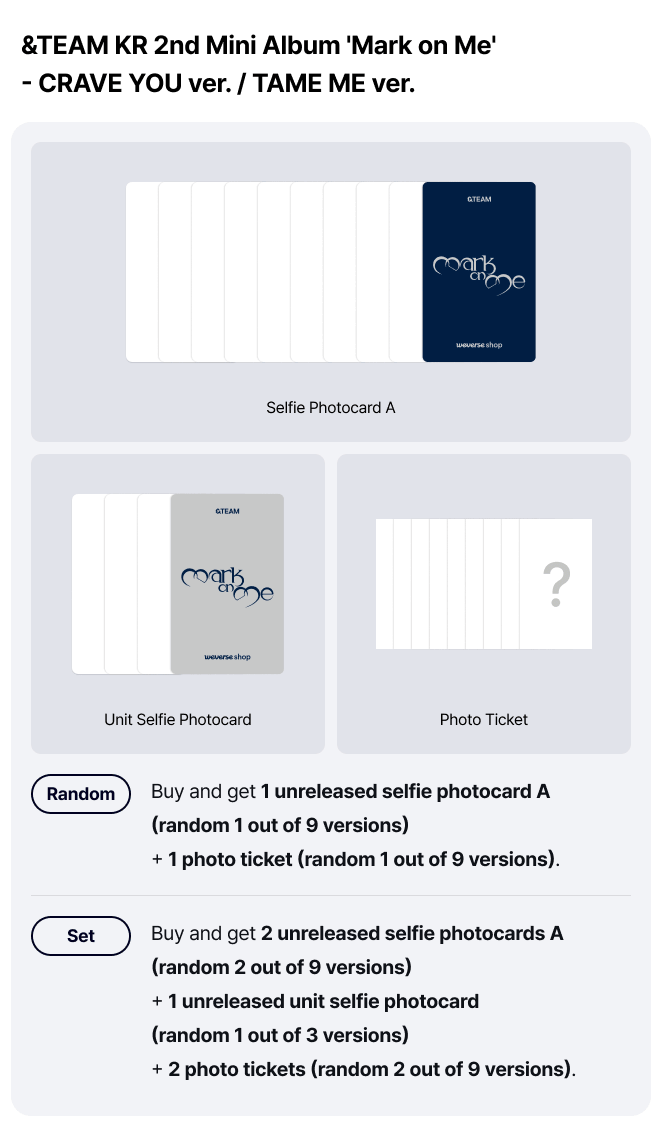 (Supplier/Weverse POB) &TEAM - Mark on Me [2nd Mini Album] (Photobook ver)