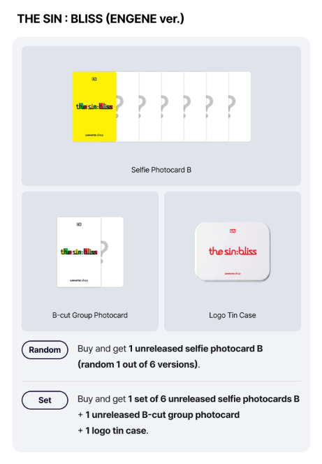 (Supplier/Applemusic/Weverse POB) ENHYPEN - The Sin Bliss [8th Mini Album] (Engene ver)
