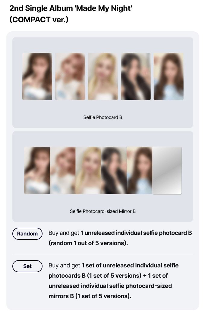 (Supplier/Weverse POB) LE SSERAFIM - Made My Night [2nd Single Album] (Compact ver)