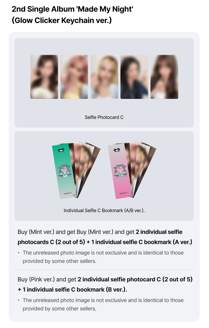 (Supplier/Weverse POB) LE SSERAFIM - Made My Night (Glow Clicker Keychain ver)